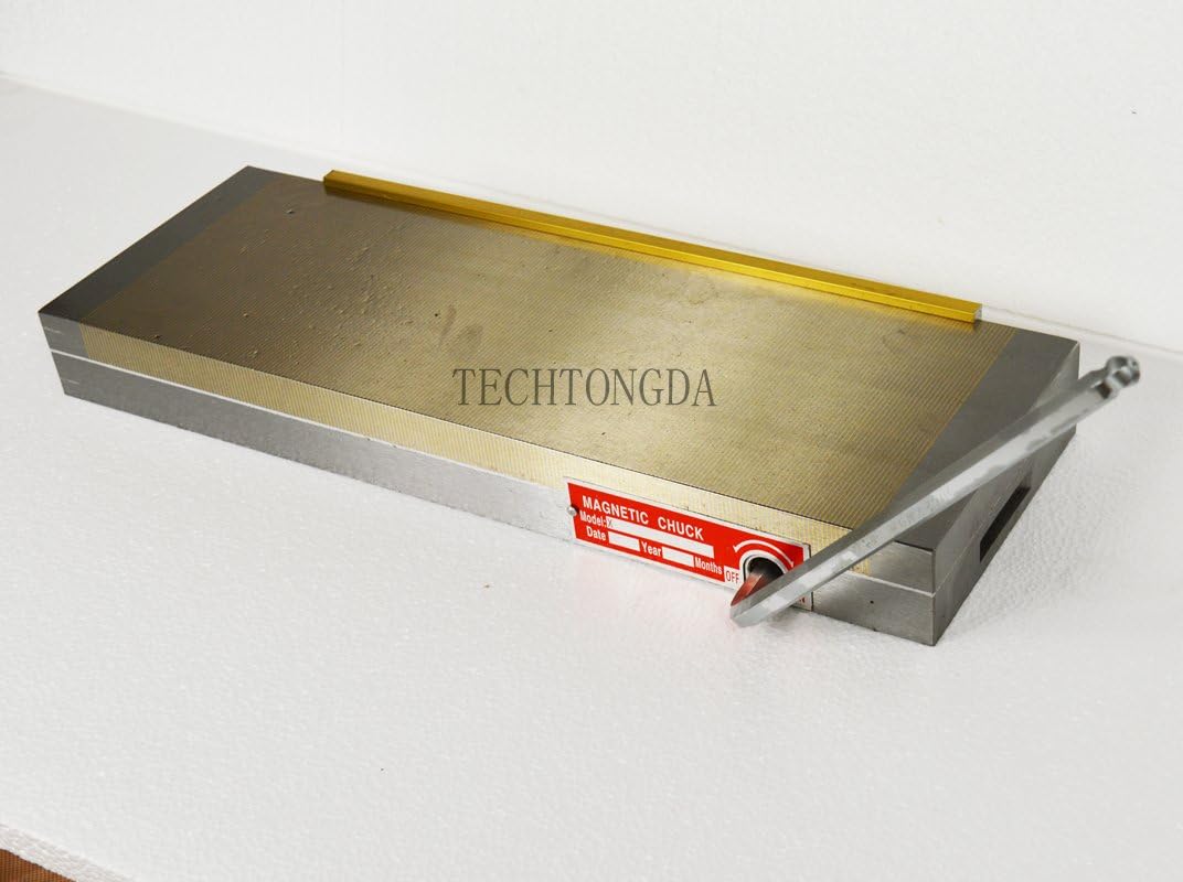 TECHTONGDA 6×18 inch Fine Pole Permanent Magnetic Chuck for Surface Grinder, Powerful Sealed Chuck with 100-120 N/cm² Magnetic Force, Machining Workholding Permanent Tool