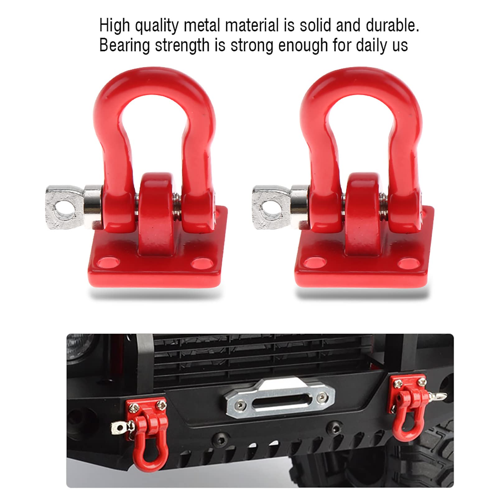 Dioche 10TH Scale 4PCS Cierre De Bloqueo De Rescate Para Coche Trepador RC – Metal Resistente, Compatible Con Axial SCX10