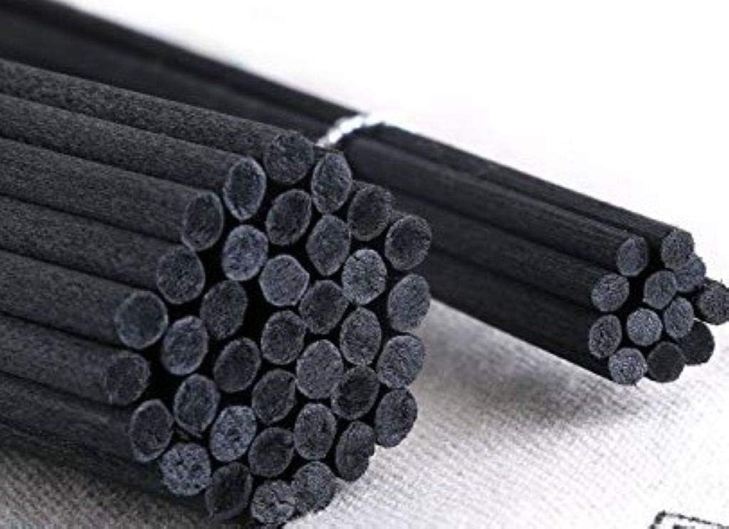 Fragrancia Extra Thick Black Fibre Diffuser Reeds | 6mm Diameter | 200mm Long | Pack of 6 Reeds
