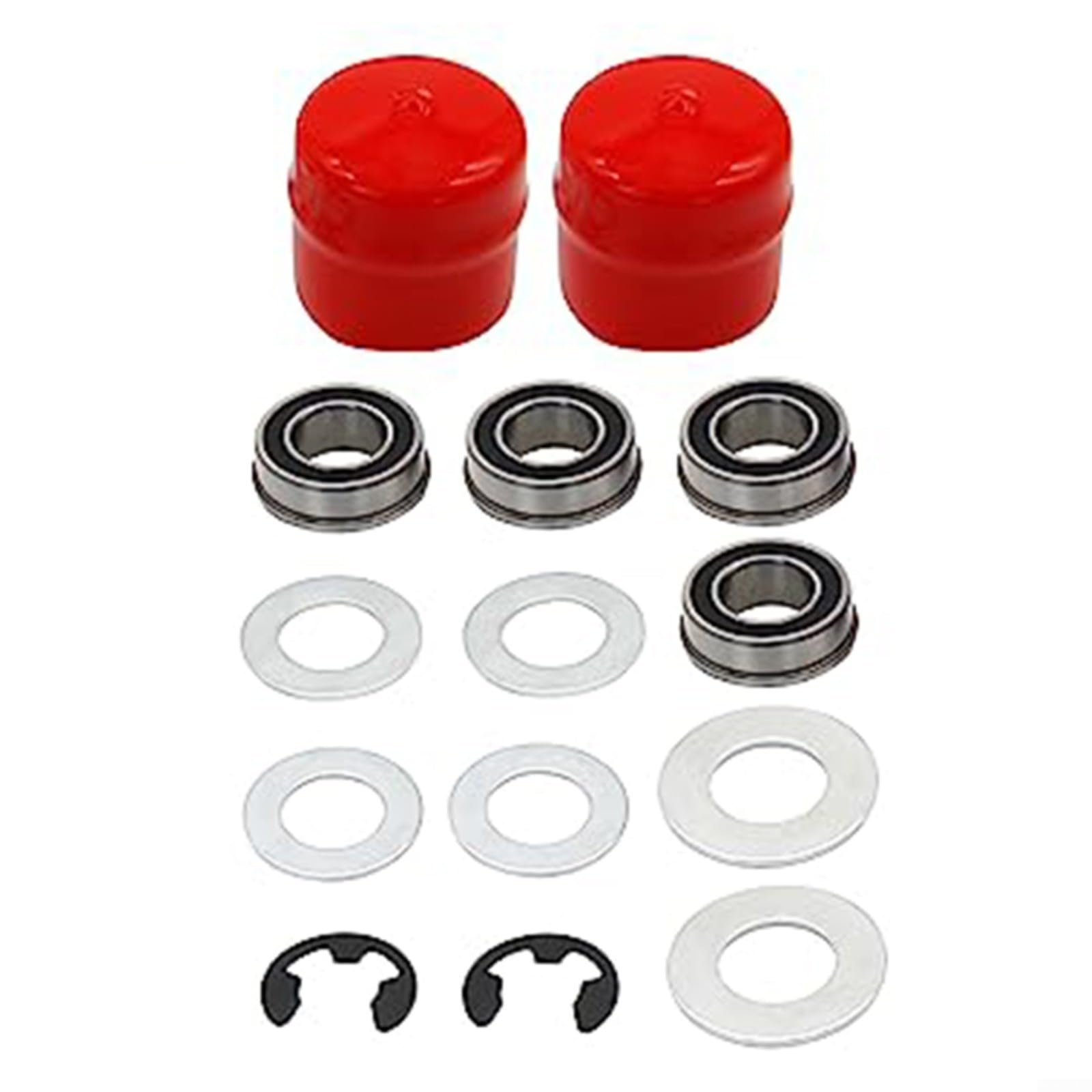 Kit de rodamientos de buje de rueda delantera para Craftsman para cortacésped POULAN, juego de conversión de goma de metal de 19 mm, piezas de actualización fáciles de instalar (amarillo)