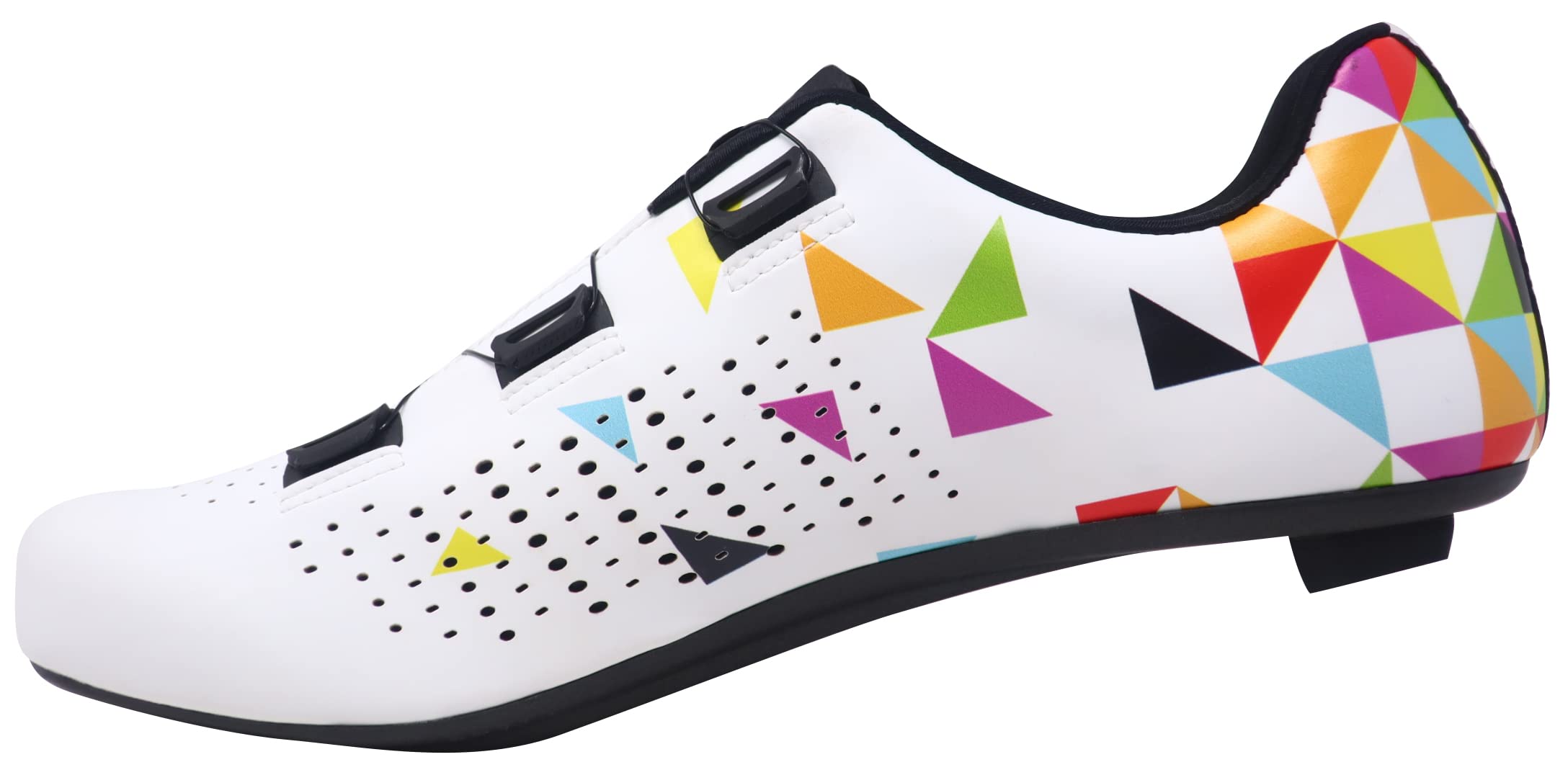 LUCK Genius Grafiti, Zapatillas de Ciclismo para Carretera con Suela de Carbono HD-50 y Doble Cierre rotativo de precisión.