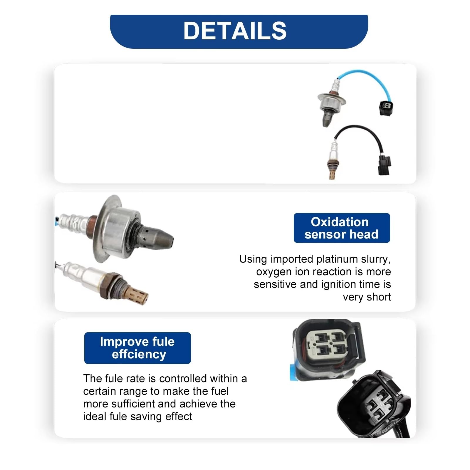 Sensor de oxígeno Lambda para Civic 1.8L 2012 2013 2014 2015 para ILX 2.0L 2013 2014 Sensor de oxígeno O2 Aguas Arriba y Aguas Abajo 234-9119 234-4350 36531-R1A-A01 Sensores de oxígeno