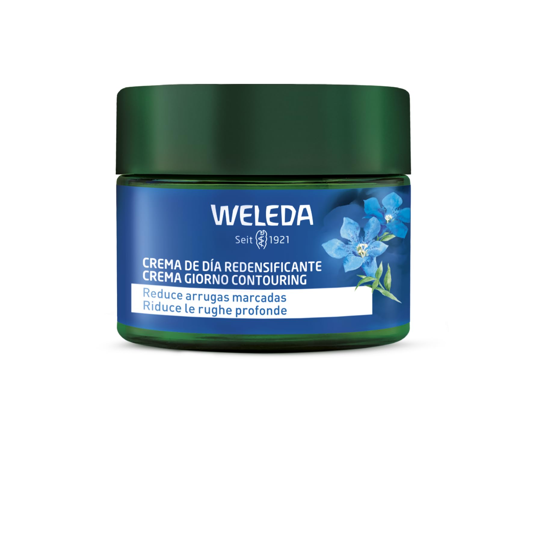 Weleda - Crema Facial de Día, Redensificante, Equilibra e Ilumina, Aumenta el Colágeno de la Piel, Antiedad, 100% Natural, con Genciana Azul y Edelweiss, No Comedogénica, Vegana, Pieles Maduras-40 ml