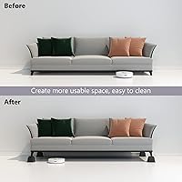 Vista 4 de Elevadores de cama de 4 pulgadas, resistentes, paquete de 4 elevadores de muebles de cama, 1,500 libras levanta elevador para sofá y mesa