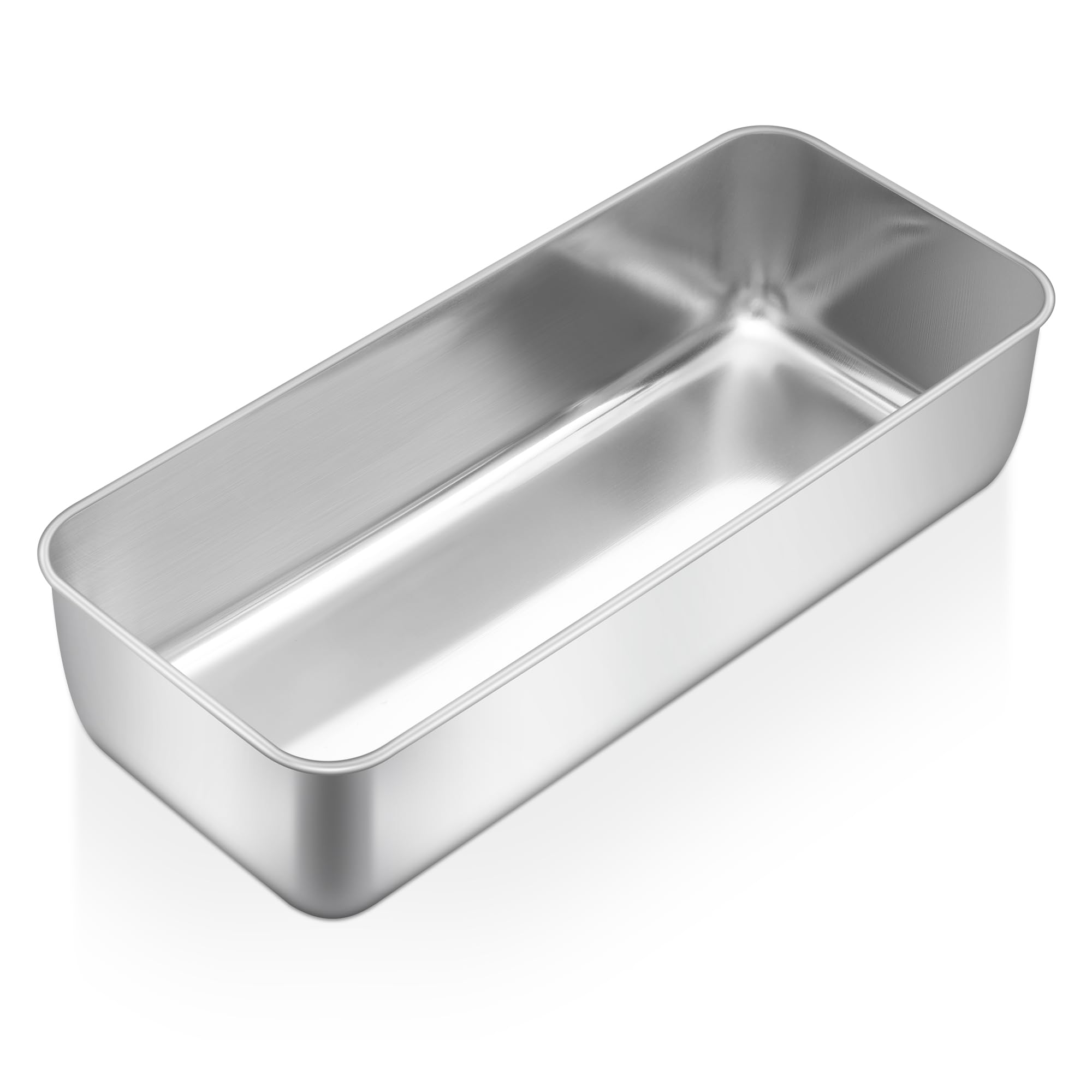 E-far Forma de pão de aço inoxidável grande de 30,5 x 12,7 cm para pão caseiro, molde