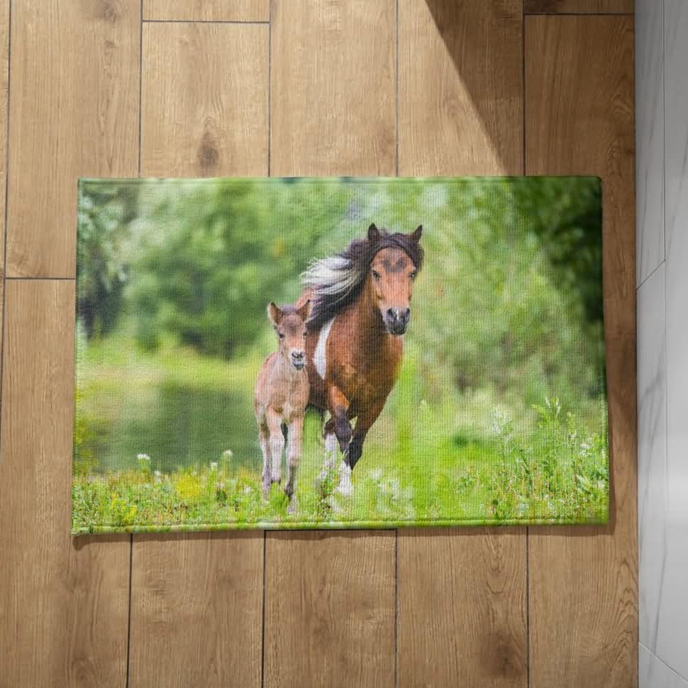 Tapis d'entrée intérieur cheval pour sublimer votre hall de maison