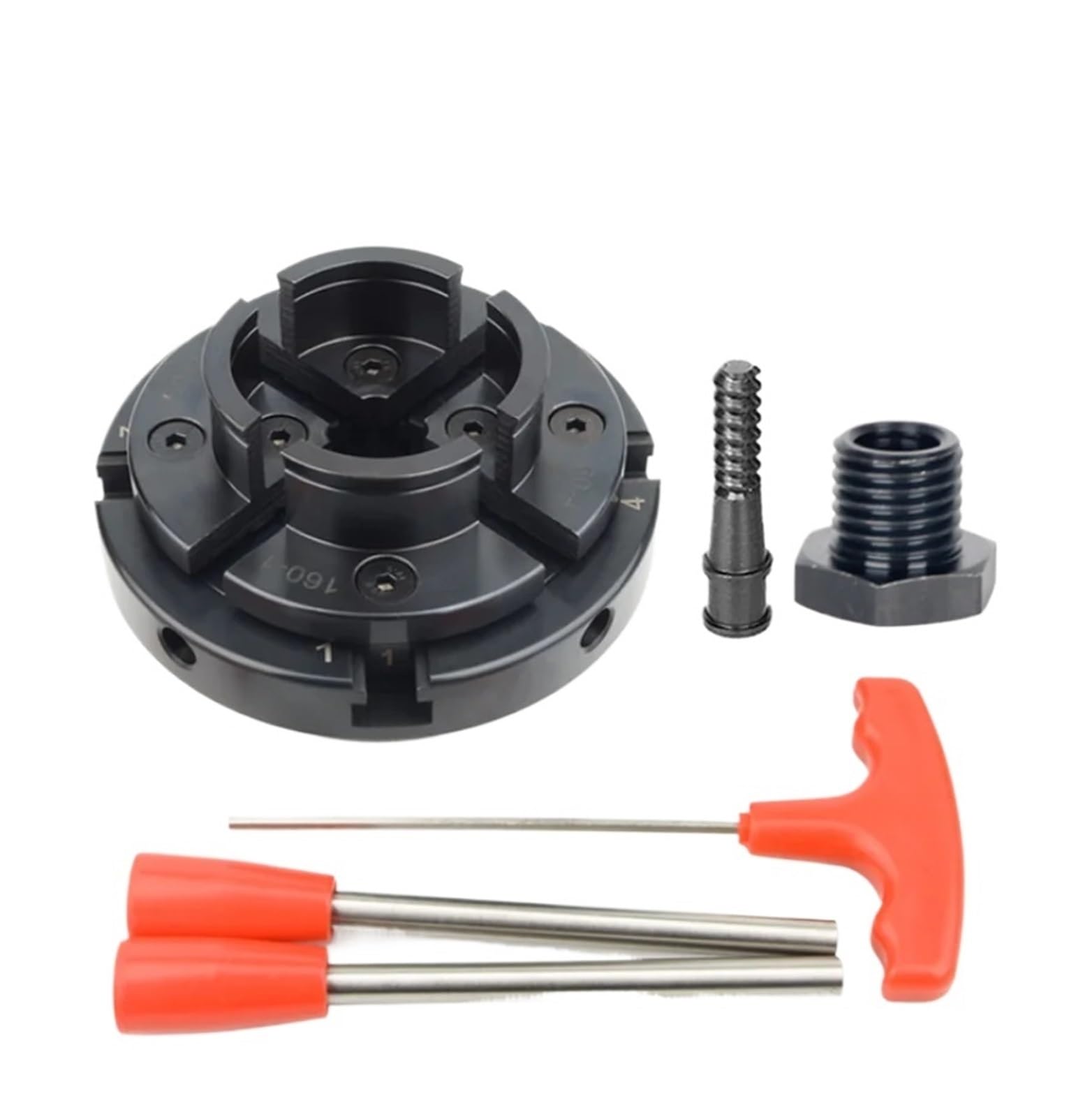 100mm 4-Jaw Wood Lathe Chuck Self-Centering Turning Accessory(M18x2.5mm)