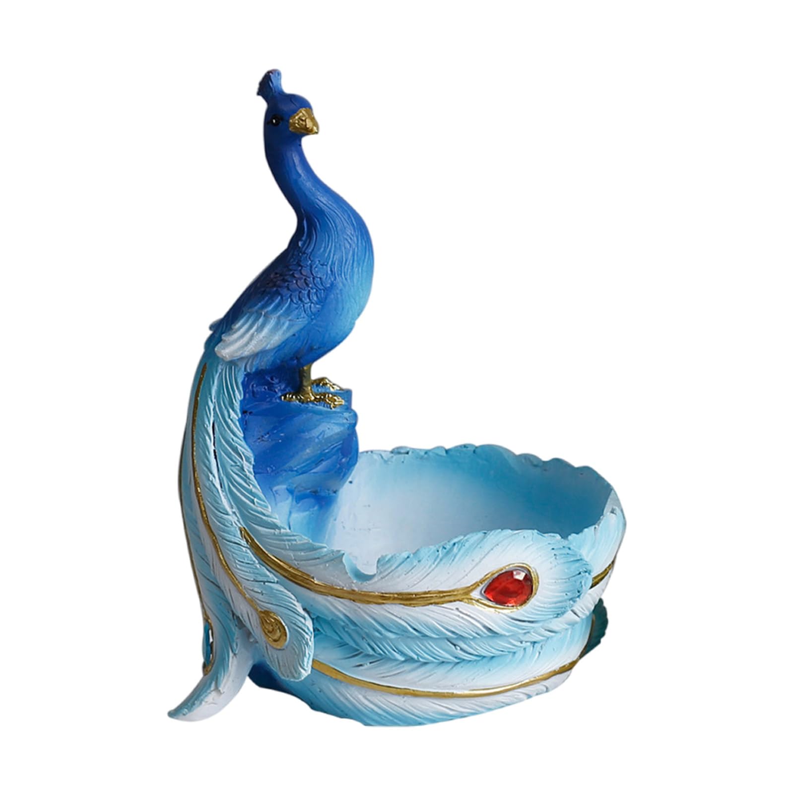 Msioytog Ceramic Peafowl Planter for Succulents & Cactuses, Cartoon Flowerpot Indoor Home Desk Decoration Peafowl Resin Flower Container