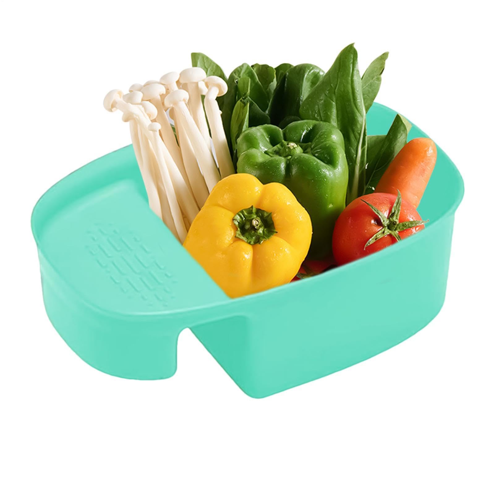 Cesta coladora de cocina para lavar verduras frescas y escurrir platos con comodidad