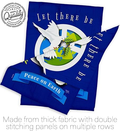 Miniatura 7 de Brisa Decor Peace on Earth - Juego de bandera para jardín con texto en inglés "Peace on Earth Garden Flag Expression Inspirational Spiritual Hope