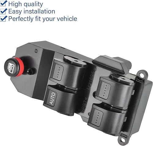 Miniatura 6 de Interruptor principal de ventana eléctrica del lado del conductor para Honda Civic 2001-2005, Honda CR-V 2002-2006, reemplazo OEM #35750-S9A-305