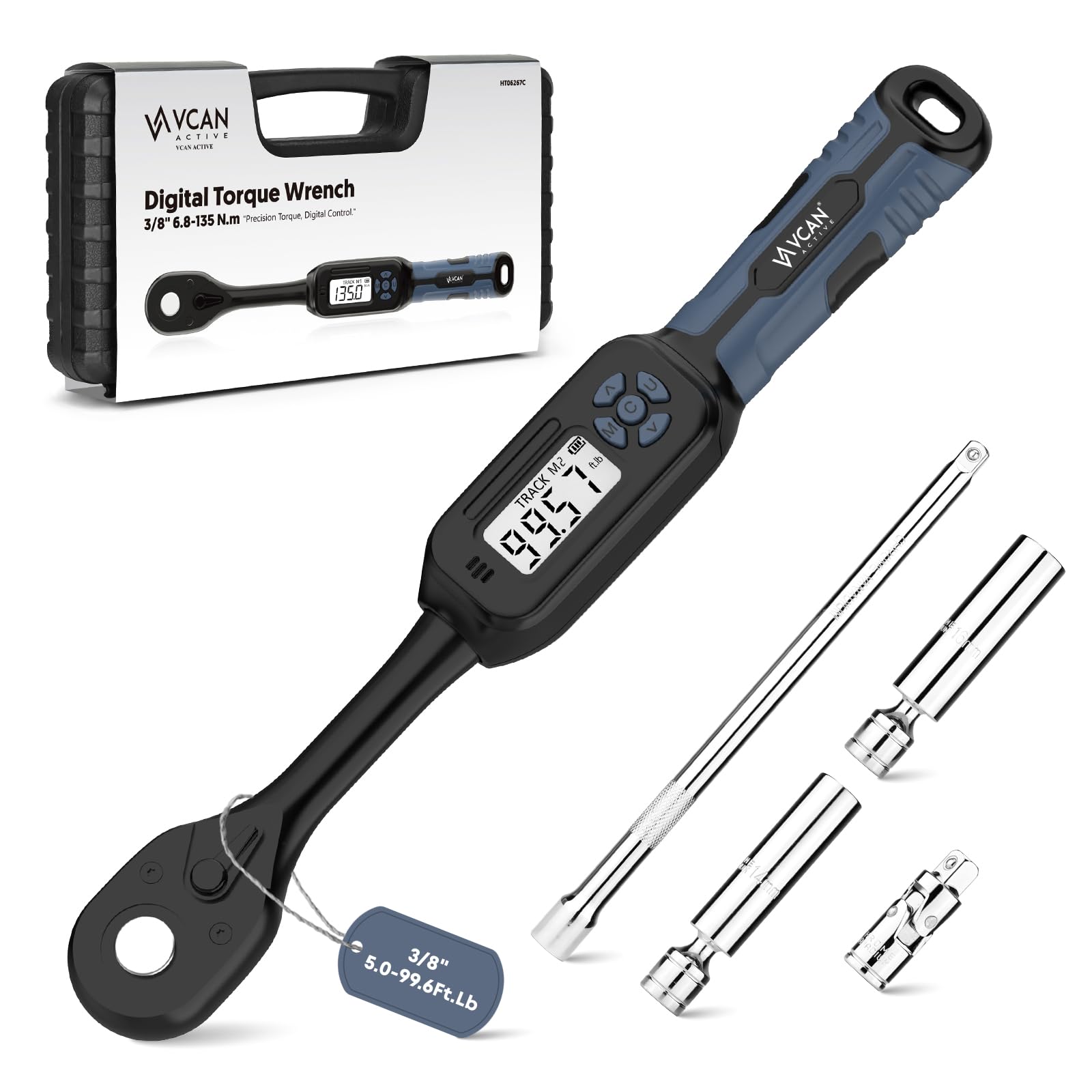 Snapklik.com : 3/8 Torque Wrench Digital (5.02-99.6 Ft.Lb2% Accuracy ...