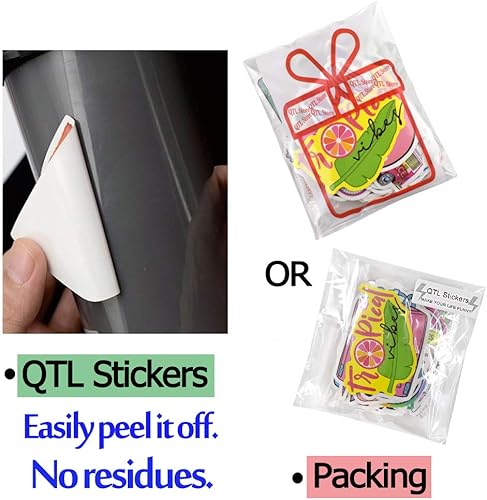 Miniatura 5 de Calcomanías impermeables para niñas. Calcomanías VSCO para botellas de agua y termos. Paquete de 100 unidades de lindas calcomanías para botellas de