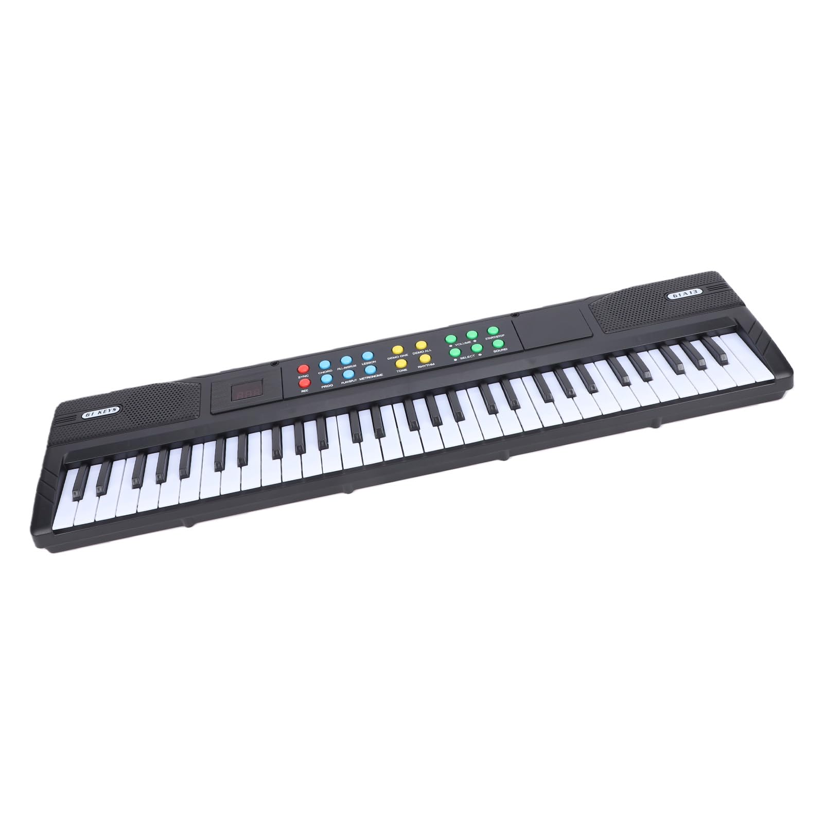 Klawiatura dla Początkujących Piano 61-klawiszowa Klawiatura Elektroniczna, z Mikrofonem i funkcją Odtwarzania, System Nauki Przyjazny dla Początkujących, Umożliwiający Szybkie Granie Utworów,