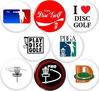 Disc Golf 8 NEW 1" inch (25mm) buttons pins badges frisbee frolf