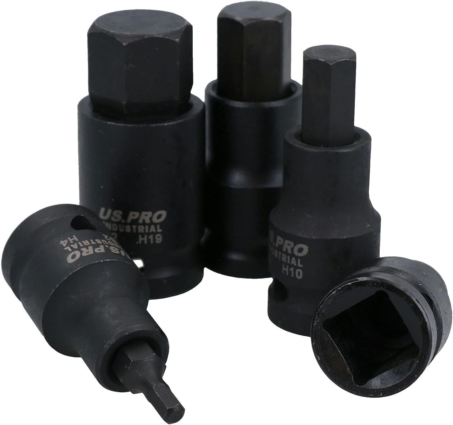 1/2" Drive Metric Hex + Torx Star Impact Bits Sockets 4mm â€“ 19mm + T20 â€“ T70