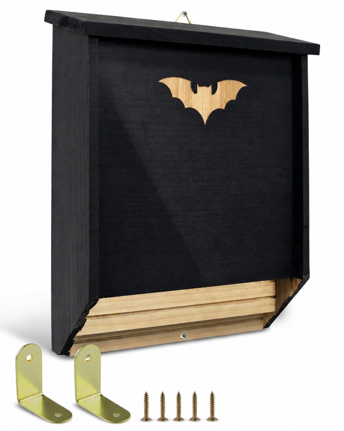 Bat Houses, Weatherproof Two Chamber Bat Box for Outdoors