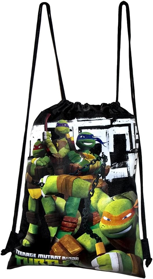 Ninja Turtles Black Drawstring Bags