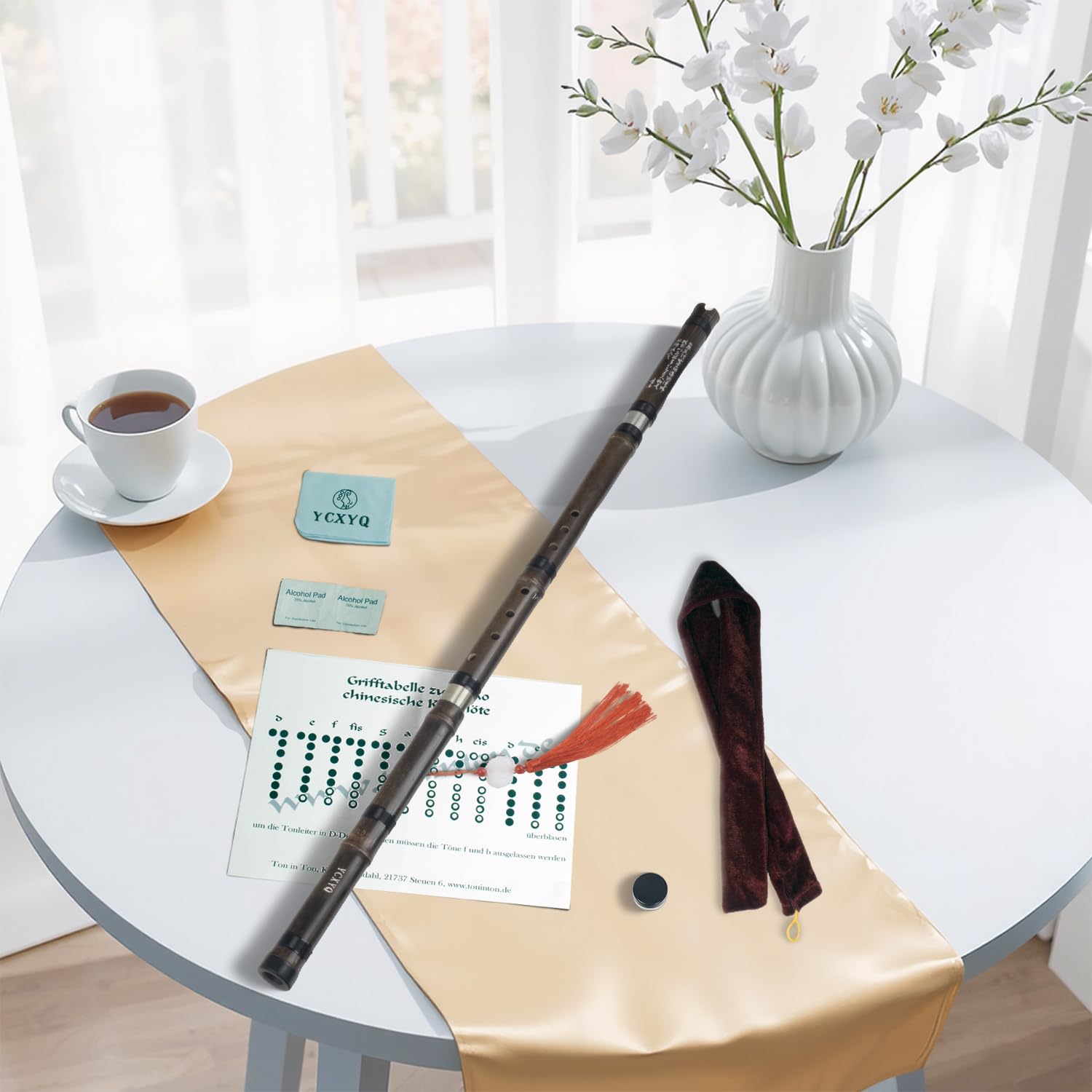 F-Taste: Bambus, Xiao, handgefertigt, professionell, 8 Löcher, vertikale Xiao-Flöte, violett, Bambus, Xiao, chinesisches traditionelles Musikinstrument, geeignet für Anfänger und Erwachsene