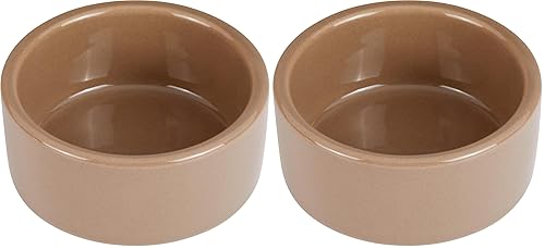 Kaytee Stoneware Ceramic Pet Hamster Bowl, Brown, 3-Inch (Pack of