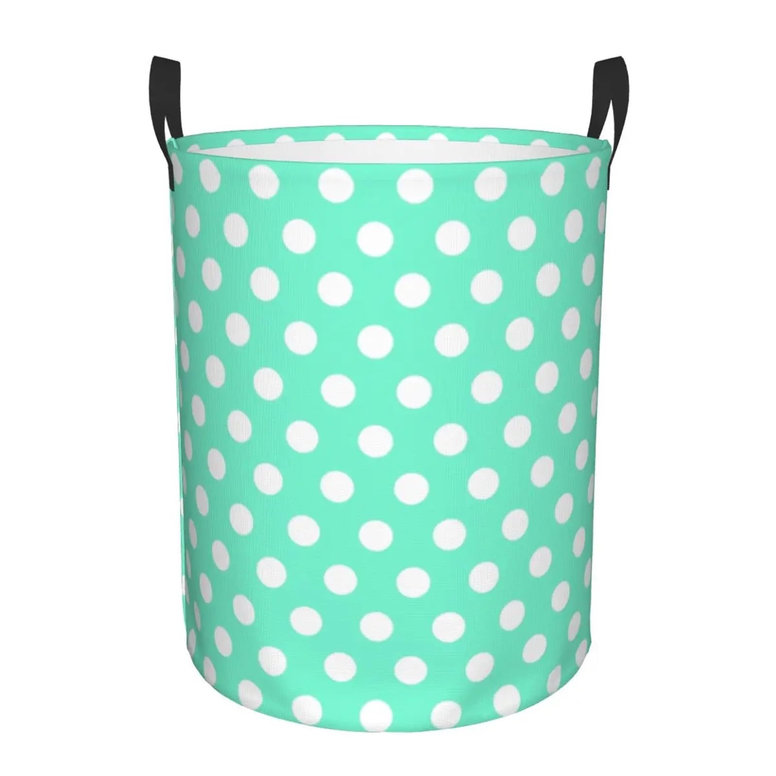 Fabric laundry hamper Polka Dots Pattern Laundry Basket Foldable Clothes Hamper Storage Bin for Family(Color15,42x34 cm)