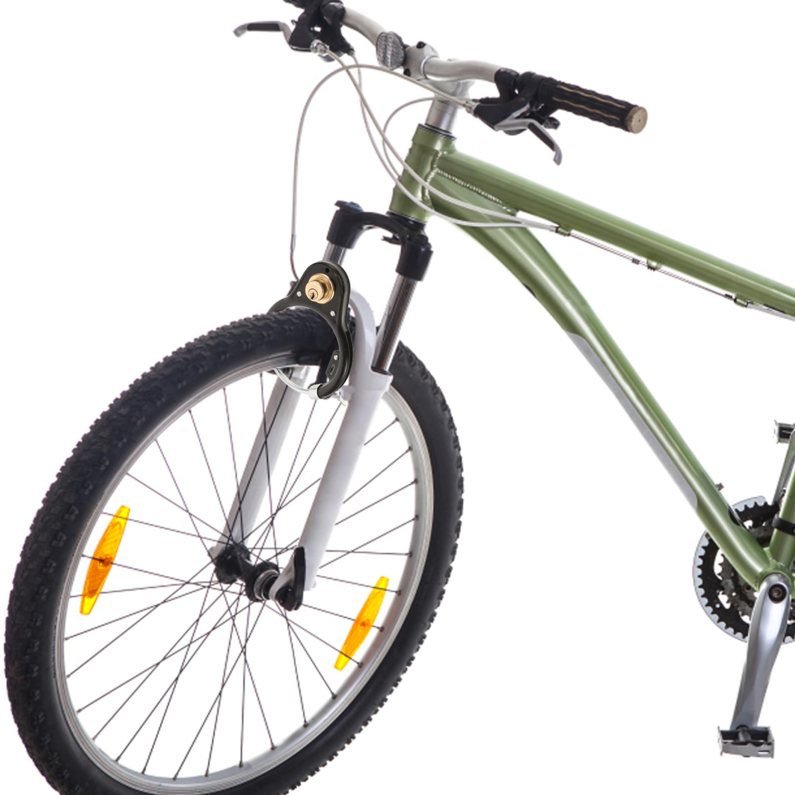 Happyyami Lucchetto per Bici in Lega di Zinco e Acciaio Resistente all Usura Adatto Mountain Bike Biciclette Standard e Scooter Facil Usare Fissare Telai o Manubri