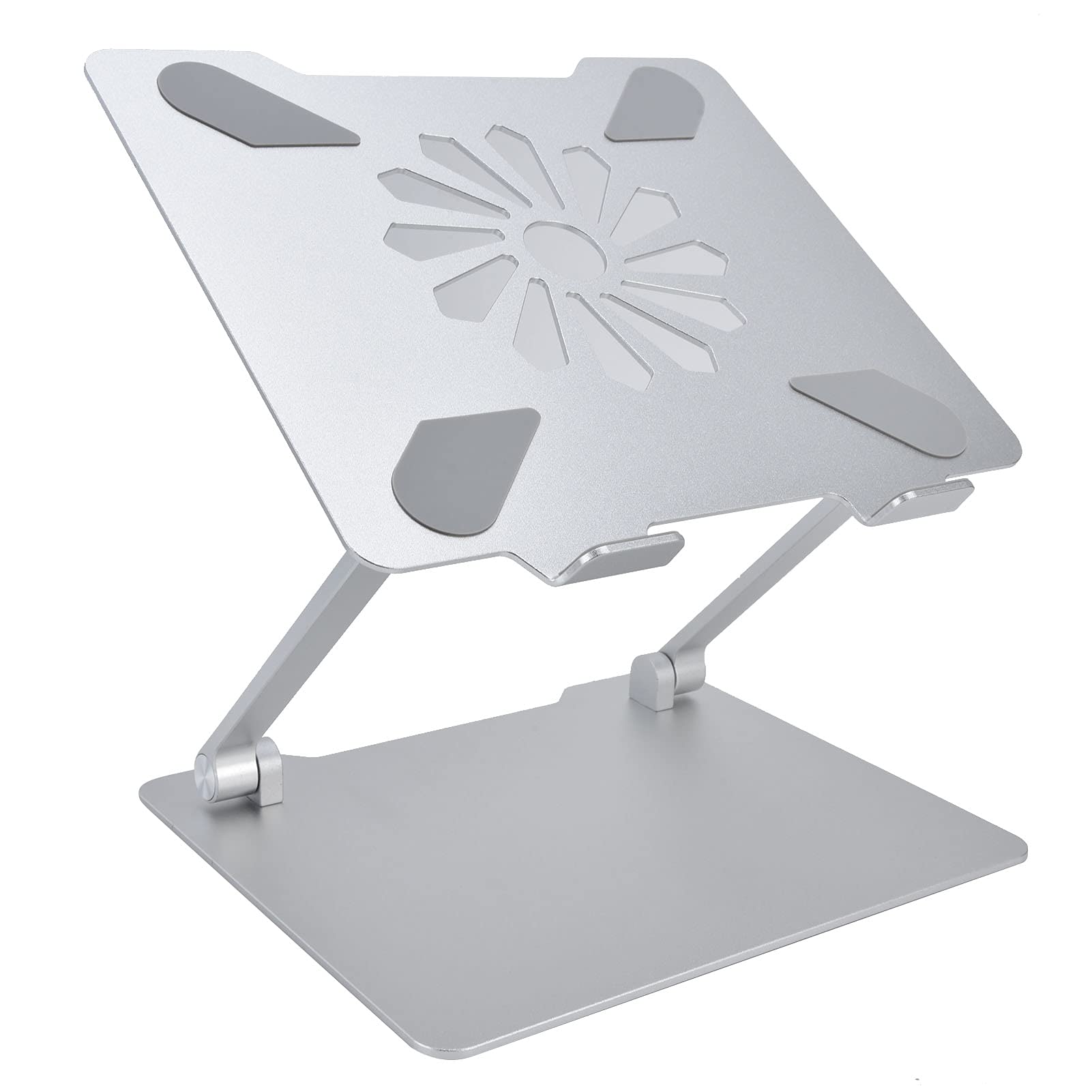 Supporto per laptop in lega di alluminio Altezza regolabile Supporto ergonomico per computer portatile Staffa di raffreddamento rialzata con design ergonomico e ampia