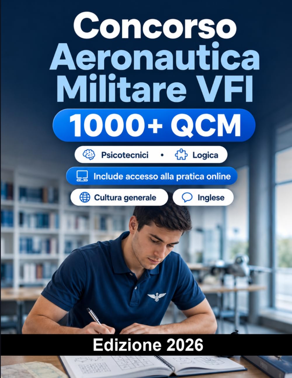Concorso Aeronautica Militare VFI 2026: Preparazione VFI Aeronautica: cultura generale, logica, inglese, attitudinali, prove fisiche e orientamento
