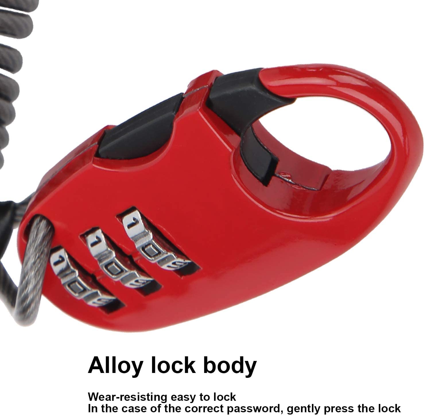 Candado de Cable de Acero para Casco de Bicicleta, candado portátil Universal para Casco con contraseña, candado de Cable de Acero de Seguridad, candado antirrobo para Motocicleta,