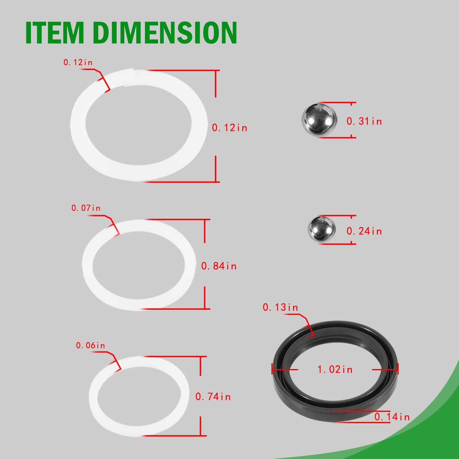 328.12002 Floor Jack Seal Replacement Kit for Sears Craftsman 328.12002, 328.12001 Series Floor Jack 1.5 Ton (for All Years)