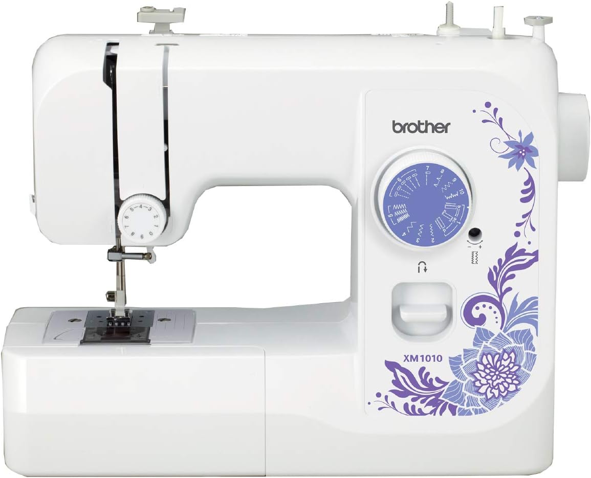 Sewing Machine, XM1010, 10 Built-in Stitches, 4 Included Sewing Feet