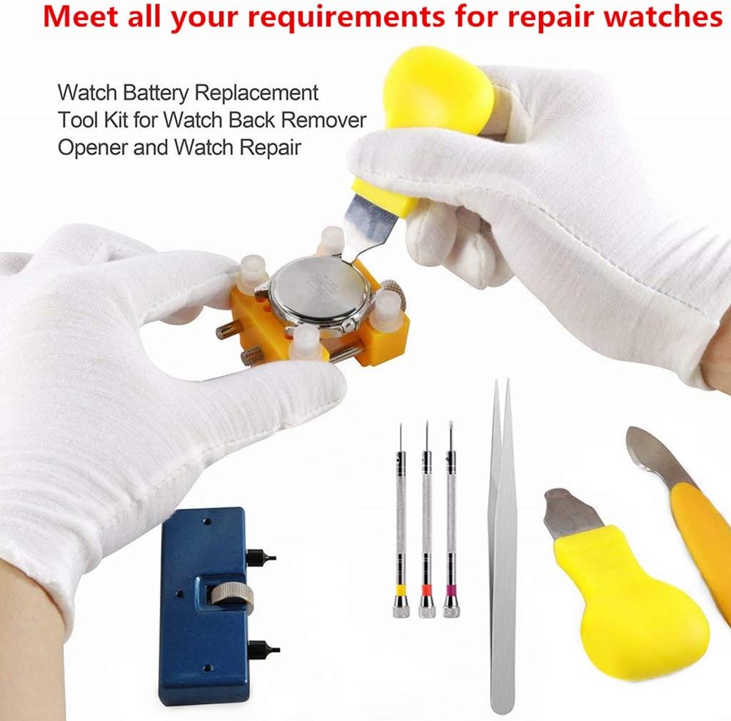 Watch Repair Tools,Multi-function Watch Battery Replacement Tool Kit and Watch Back Remover Opener Tool Kit