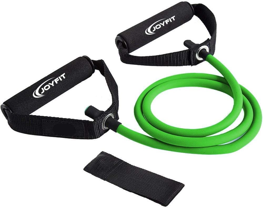 JoyFit Natural Rubber Resistance Tube, Toning Tube with Door Anchor for Exercise, Workout (Green)