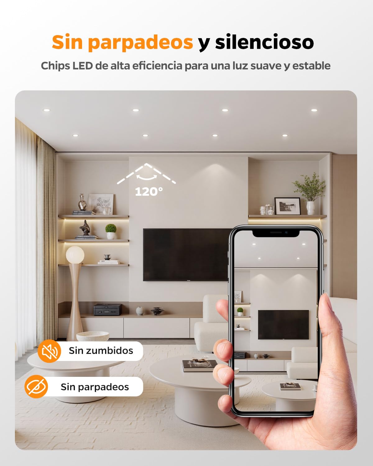 Downlight LED Techo Empotrable, 4W Ojos de Buey Led para Techo Blanco Cálido Blanco Natural Blanco Frio, Focos LED Interior Agujero 65-80mm, Foco Empotrable IP44 para Baño Salón, Pack de 12