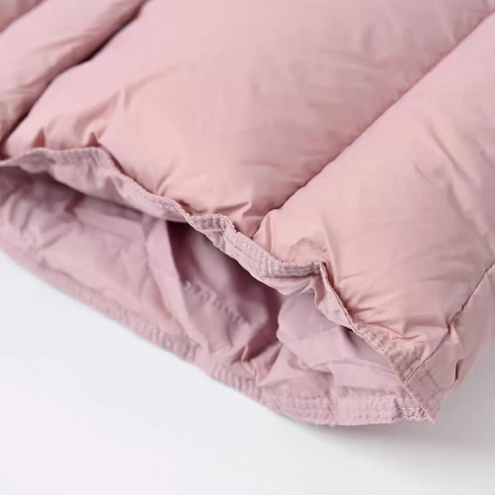 Generisch Piumino per bambini con cappuccio, oversize, spessore medio, tinta unita, stile coreano, giacca trapuntata, per ragazzi, 5-16 anni