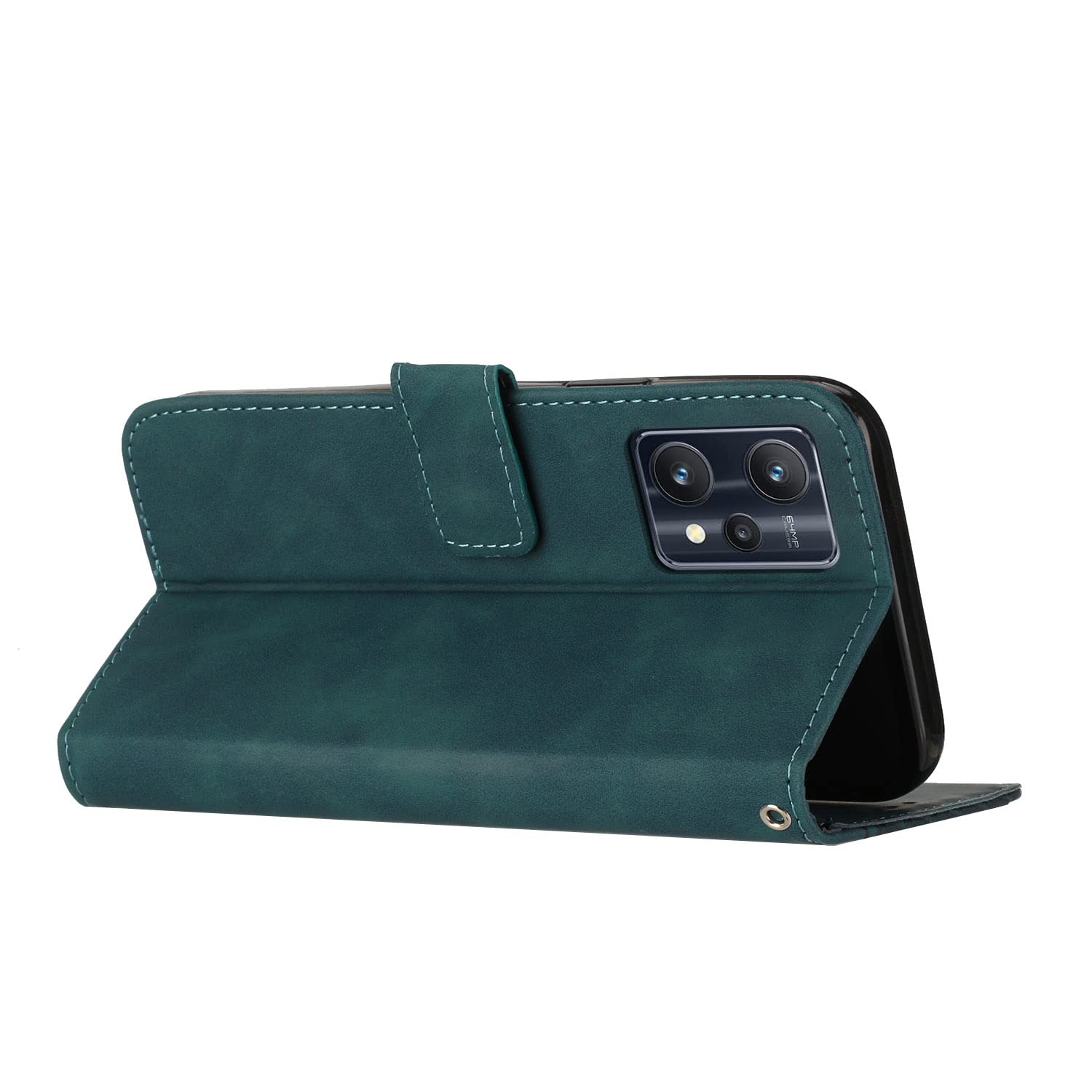 GoodcAcy Cover a Libro Oppo Realme 9 Pro/Realme V25/Realme 9 5G Case,Flip Caso in PU Pelle Premium Portafoglio Custodia per Realme 9 Pro/Realme V25/Realme 9 5G,[Kickstand][Slot per Schede]-Verde