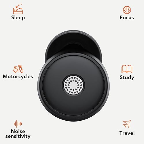 Miniatura 2 de Tapones para los oídos con cancelación de ruido para dormir, 45 dB, tapones silenciosos para protección auditiva con silicona suave y reutilizable,