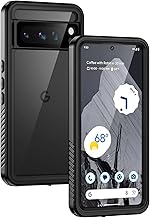 Lanhiem für Google Pixel 8 Pro Hülle, IP68 Wasserdicht Handyhülle Google 8 Pro 360 Grad Schutzhülle, Stoßfest Staubdicht Schneefest Outdoor Panzerhülle mit Eingebautem Displayschutz, Schwarz