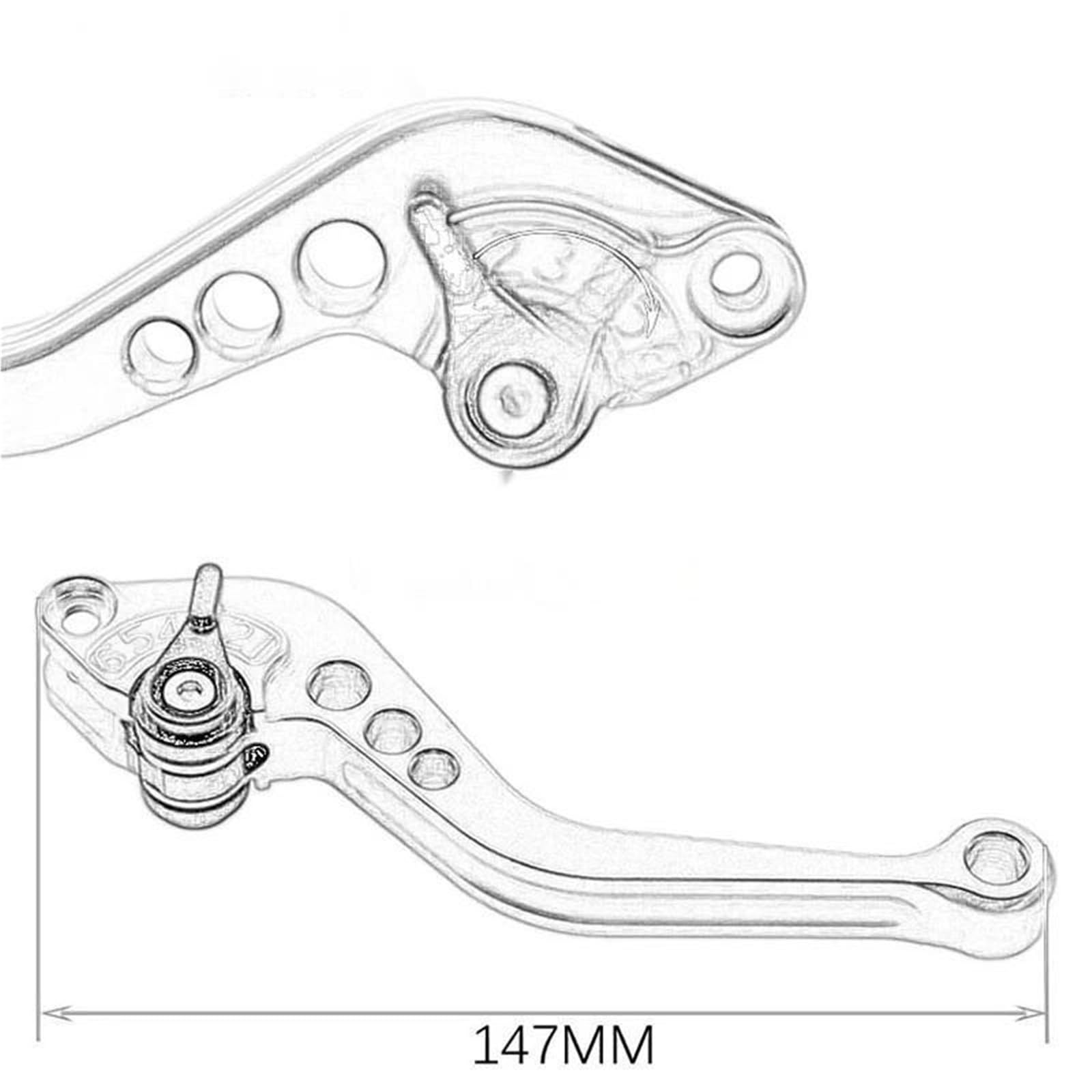 frizione freno moto Per Kawasaki Z650 Z-650 2017-2024 Accessori per Moto Leve Freno Frizione Corte Maniglia(Verde)