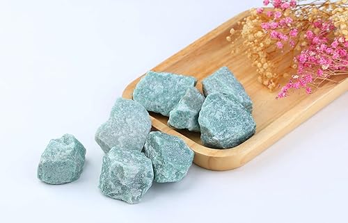 Miniatura 2 de LAIDANLA Piedras naturales de aventurina verde de 1 libra y 2 pulgadas, cristales crudos grandes, piedras preciosas curativas a granel para curación