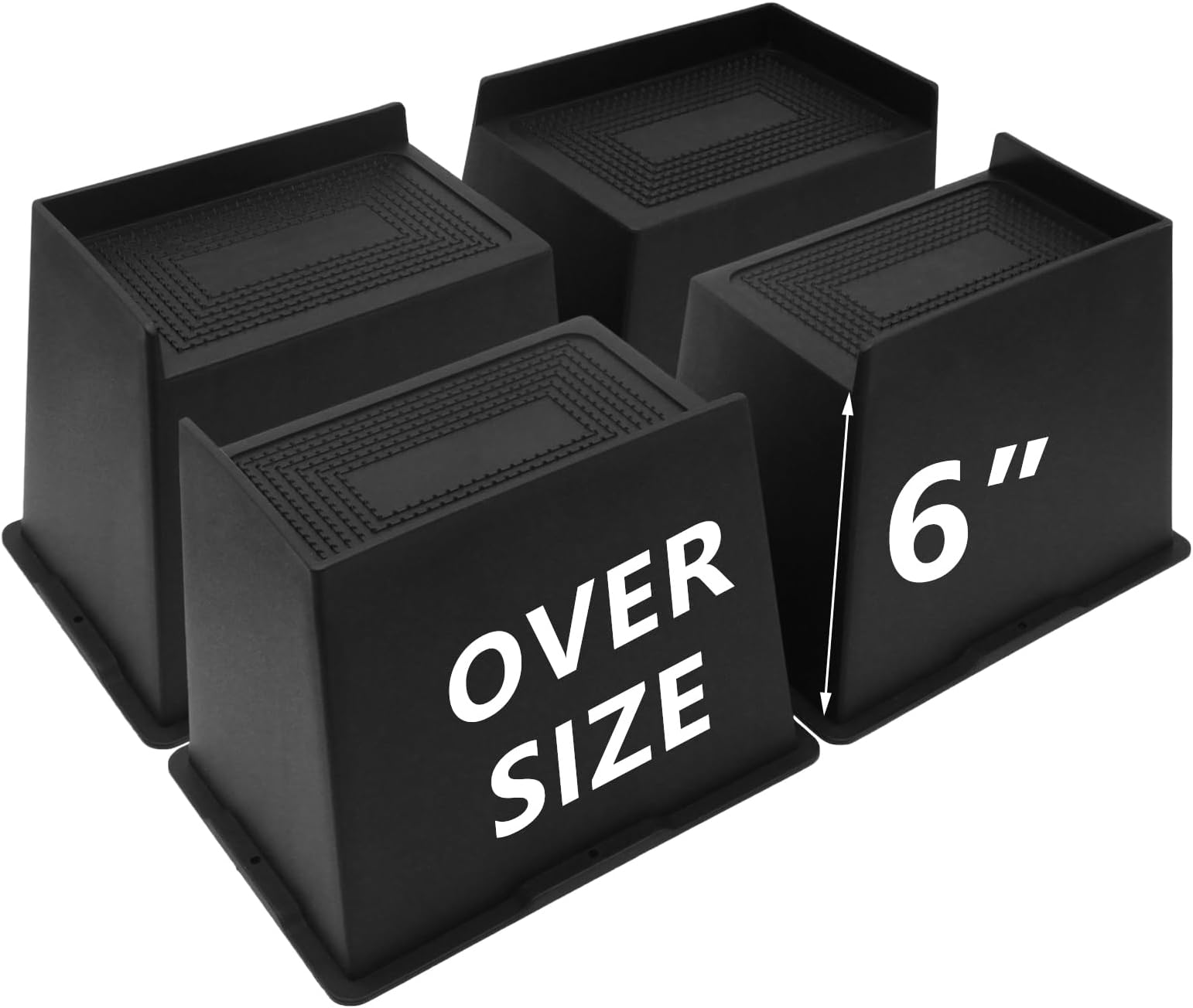 Amazon.com: TAICHEUT 6 Pack Wood Bed Risers, 4 Inch Natural Square Dark ...