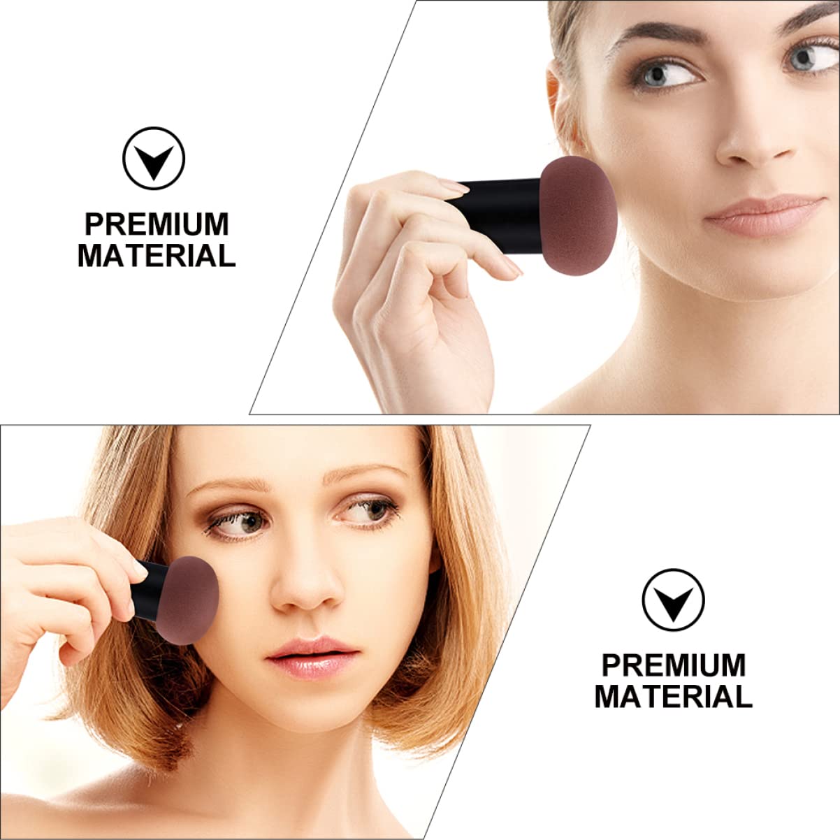 FRCOLOR 30pezzi Spugne Da Trucco Forma Di Fungo Per Uso Secco e Umido Di Accessori Per Make-up e Morbide e Lavabili Per Fondotinta e