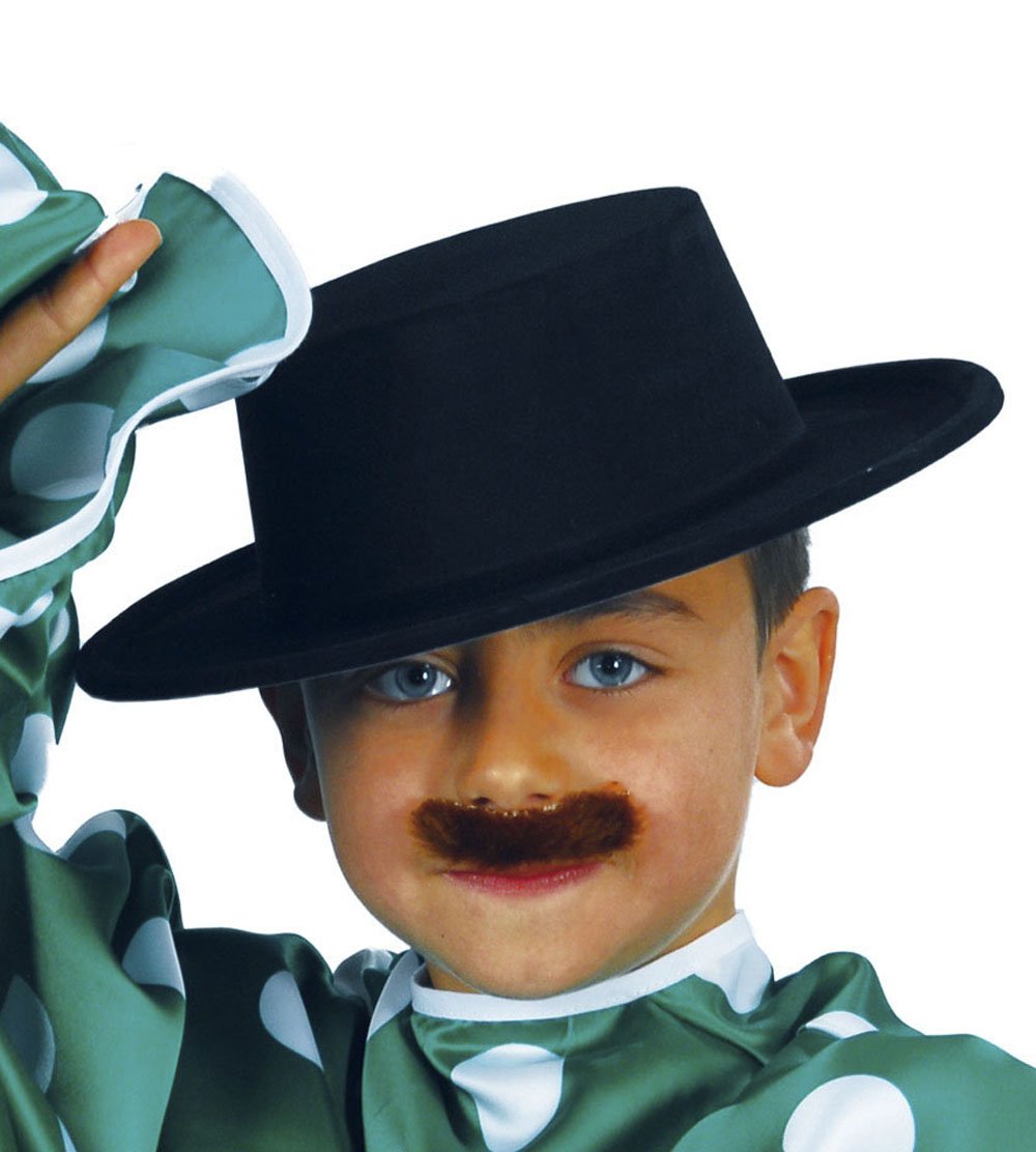 Guirca - Sombrero cordobés flocado, para niños, color negro (13340)