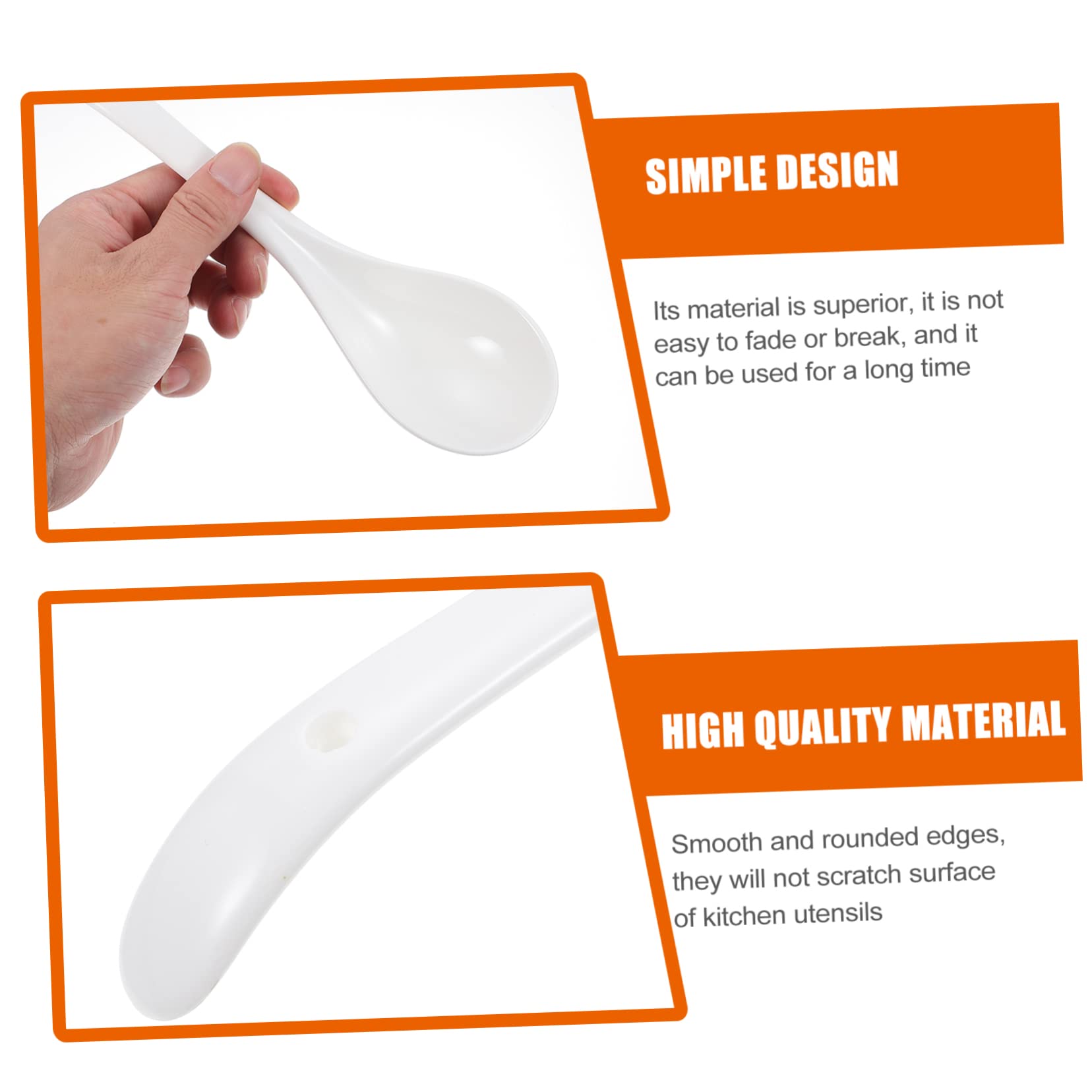 6piezas Cucharas Soperas De Cerámica Utensilios De Cocina Resistentes y Ecológicos