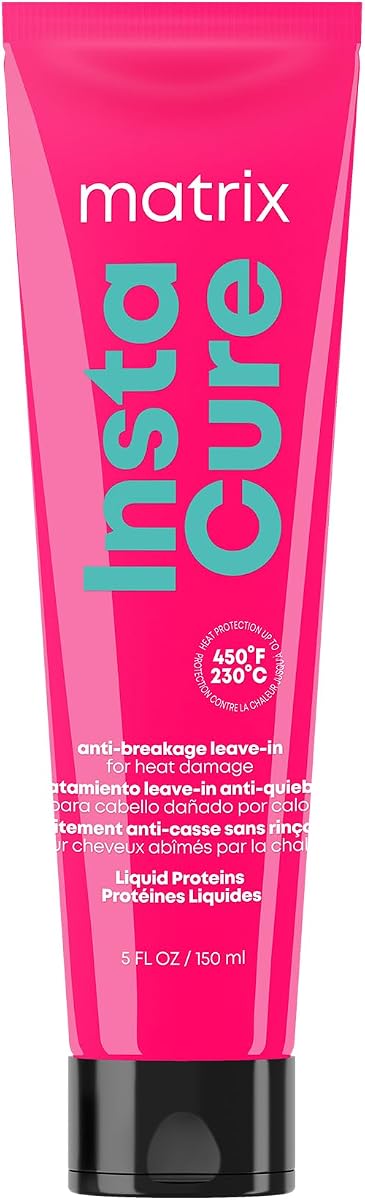 Instacure Leave-In Treatment – For Damaged Hair, 5.1 Oz | Sulfate-free, vegan, repairs and strengthens damaged hair with heat protection