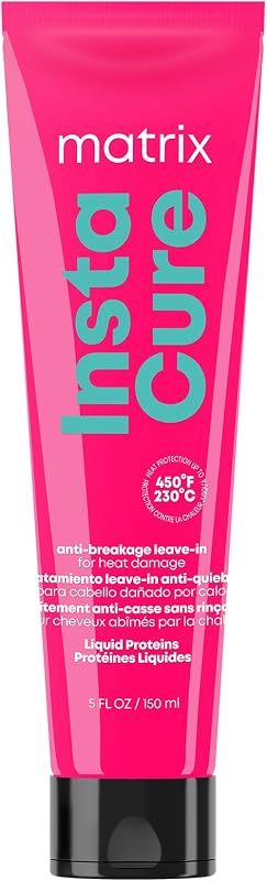 Instacure Leave-In Treatment – For Damaged Hair, 5.1 Oz | Sulfate-free, vegan, repairs and strengthens damaged hair with heat protection