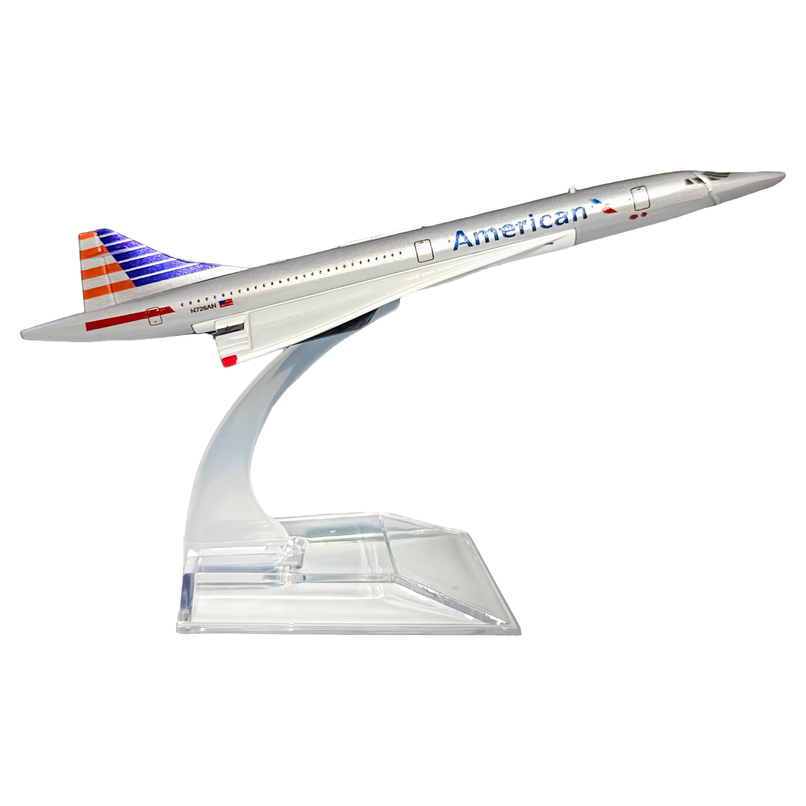 Kraledge Model American Concorde Model Plane Diecast Model Airplanes for adults Die-cast Airplanes for Home/Office Décor