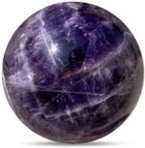 Flurita púrpura azabache de 1.772-1.969 in, esfera de bola, piedra preciosa tallada a mano, altar curativo, enfoque devocional, limpieza espiritual