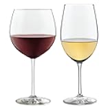 Libbey Vineyard Reserve Wine Glass Set of 12, Red and White Clear Wine Glasses, Merlot, Bordeaux, Chardonnay Gifts, Lead-Free Party Wine Glasses