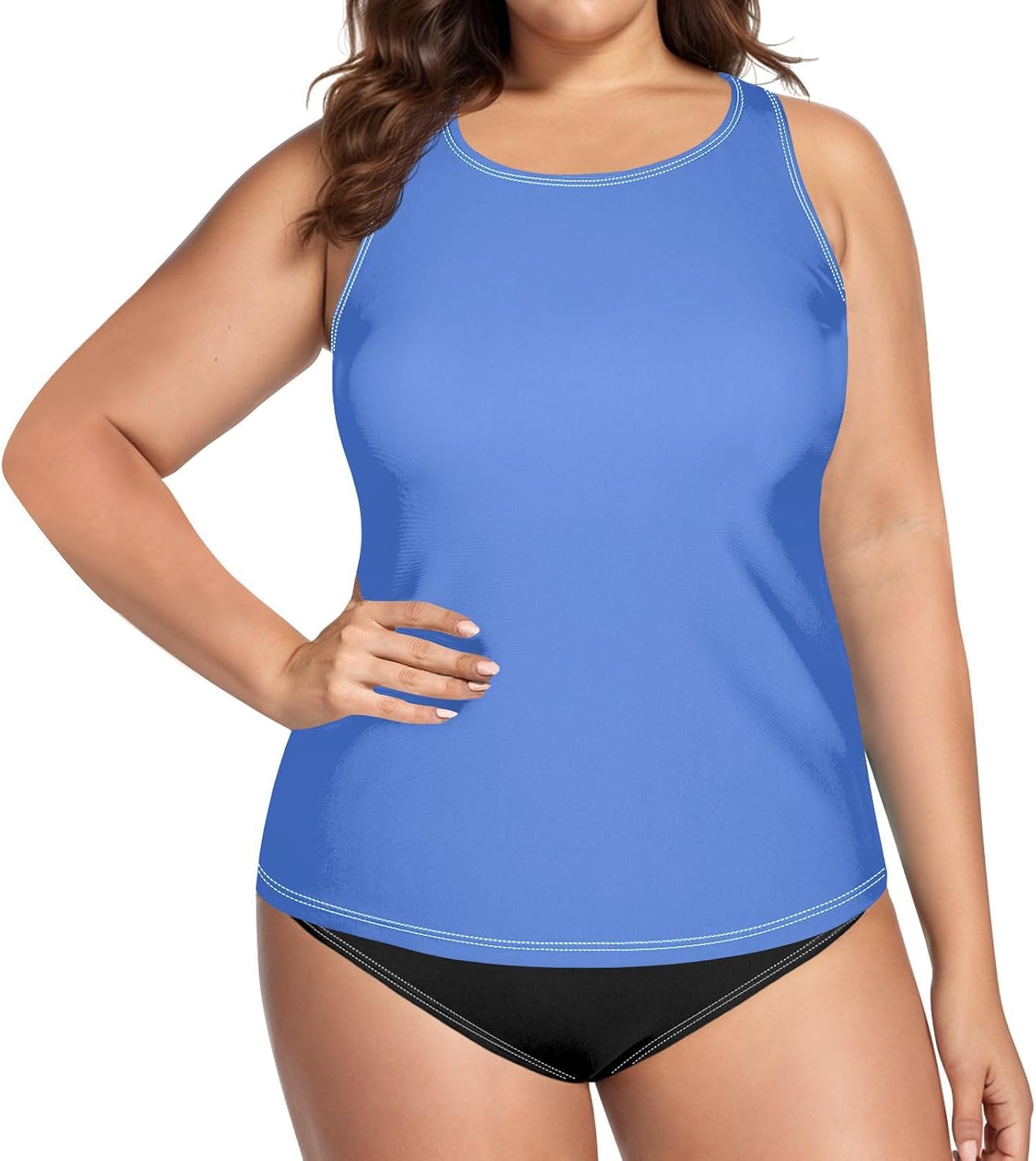 ODAWA タンキニトップ シーシェル ハイネック 水着 タンキニ スイムトップ 女性用